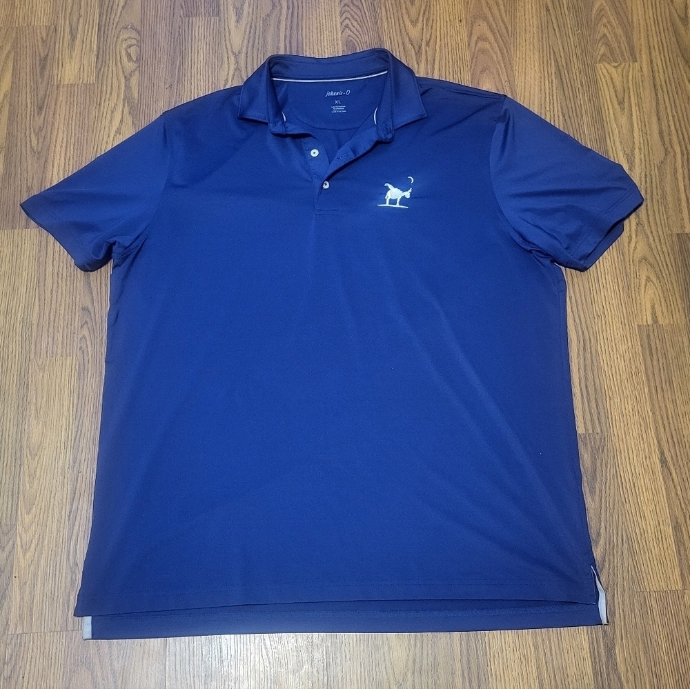 Johnnie-O Men’s XL Navy Blue Performance Polo Shirt Classic Fit Golf Wear B85